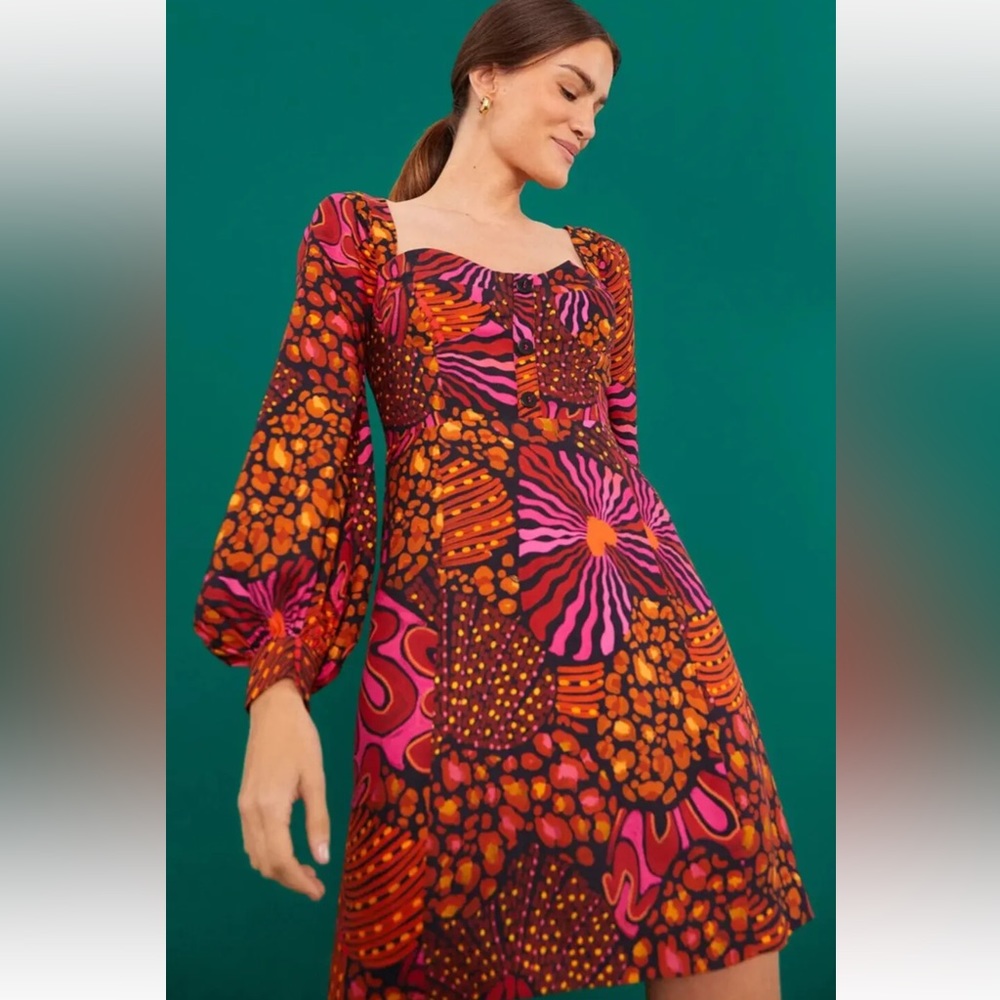 NWT Farm Rio Leopard Hearts Mini Dress M $185